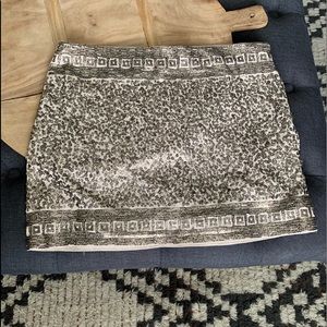 Express mini skirt nude sequin